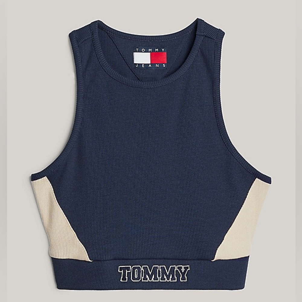 NWT Tommy Hilfiger Tommy Jeans x Game Day Fitted Cycle Crop Top in Women’s Large